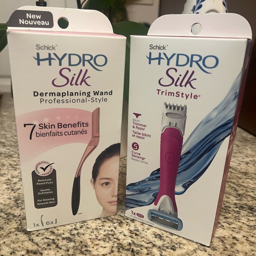 Schick Hydro Silk Trimstyle and Dermaplaning Wand Bundle